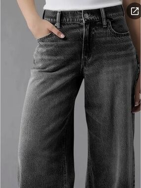 Effortless Wide-Leg Jeans in Washed Black unisex